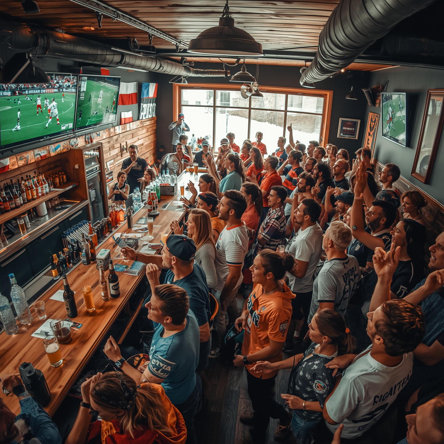 Wnętrze baru sportowego w Gdańsk